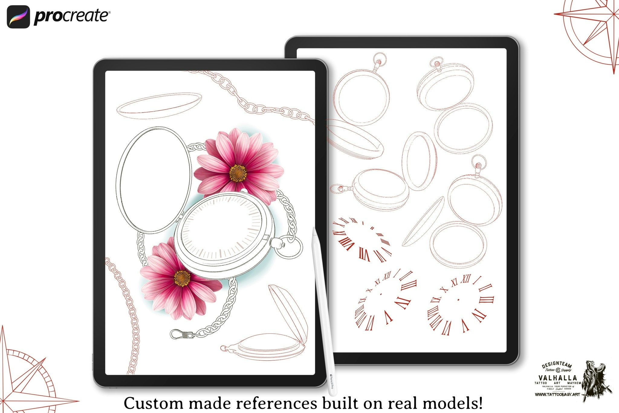 Procreate, Artists Reference Library ~ Clockwork & Compass, original references for Procreate