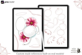 Procreate, Artists Reference Library ~ Clockwork & Compass, original references for Procreate