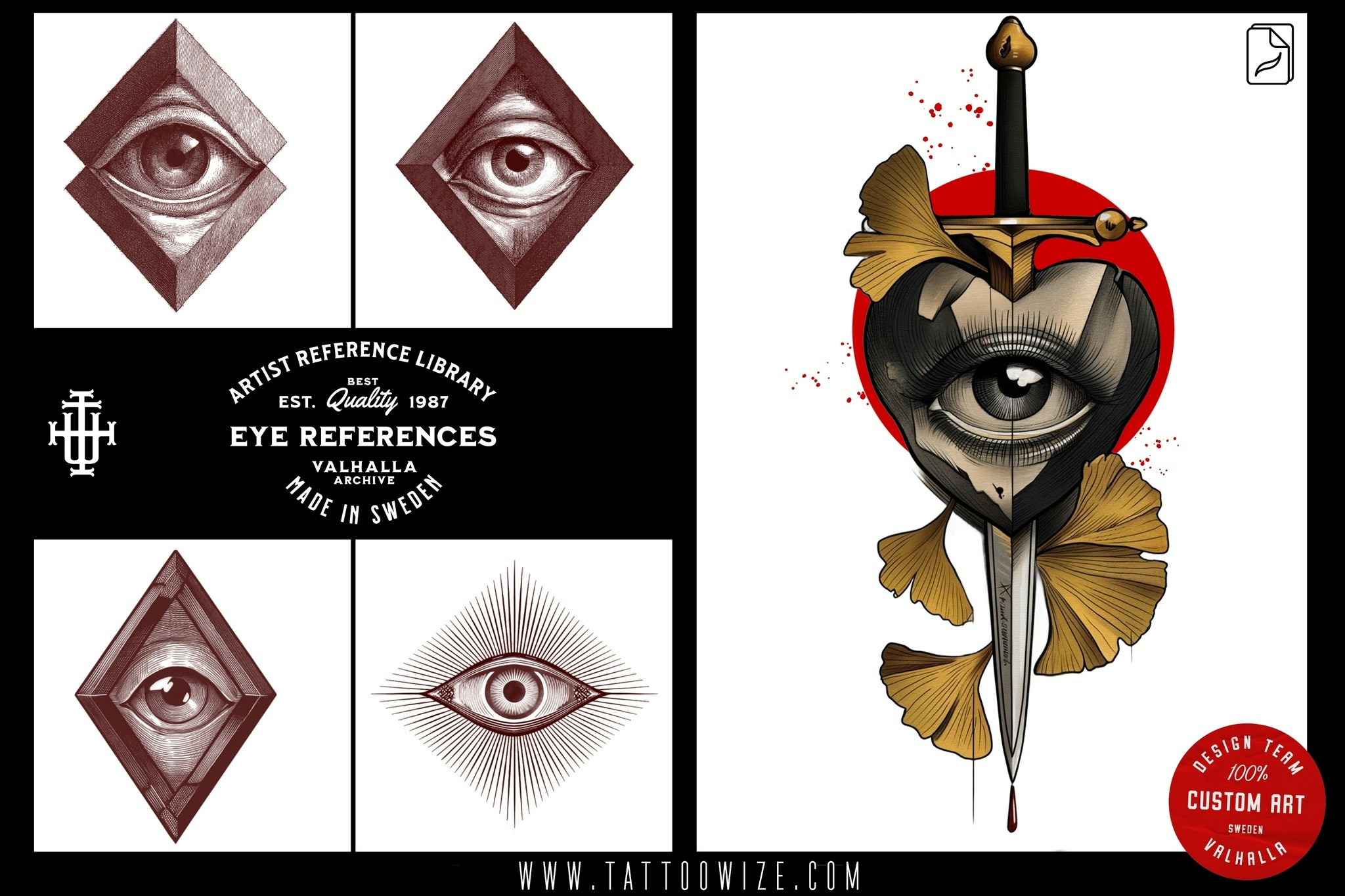 Procreate, Artist Reference Library ~ Eye references, original art for Procreate, 90+ design elements