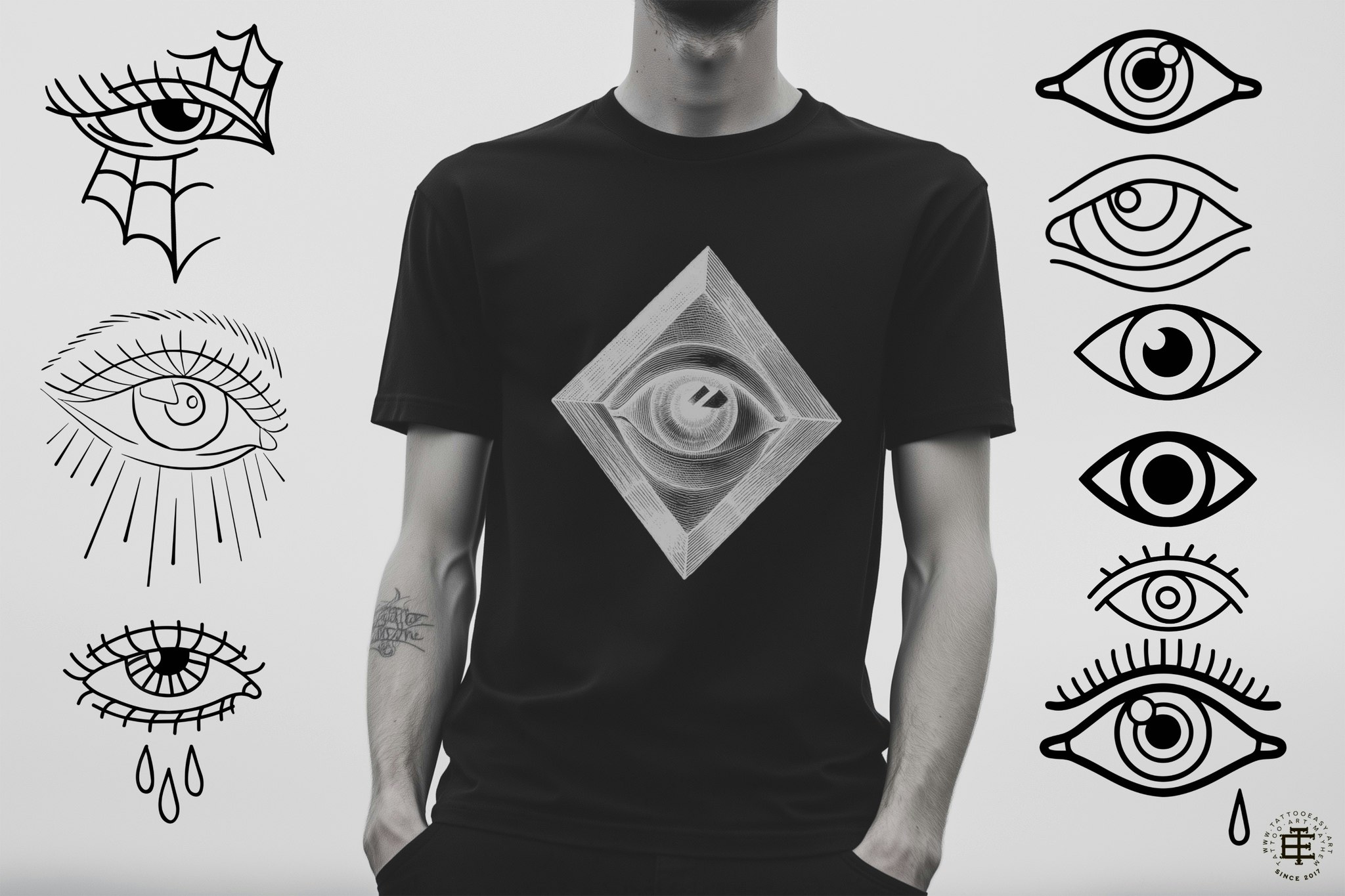 Procreate, Artist Reference Library ~ Eye references, original art for Procreate, 90+ design elements