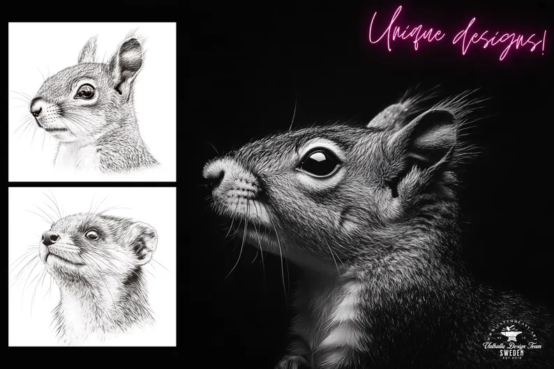 The Animal Kingdom, Procreate stamps, Png & Svg files included, animal reference library, custom art, studio quality