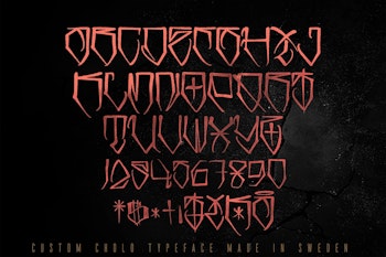 Sick, tattoo typeface