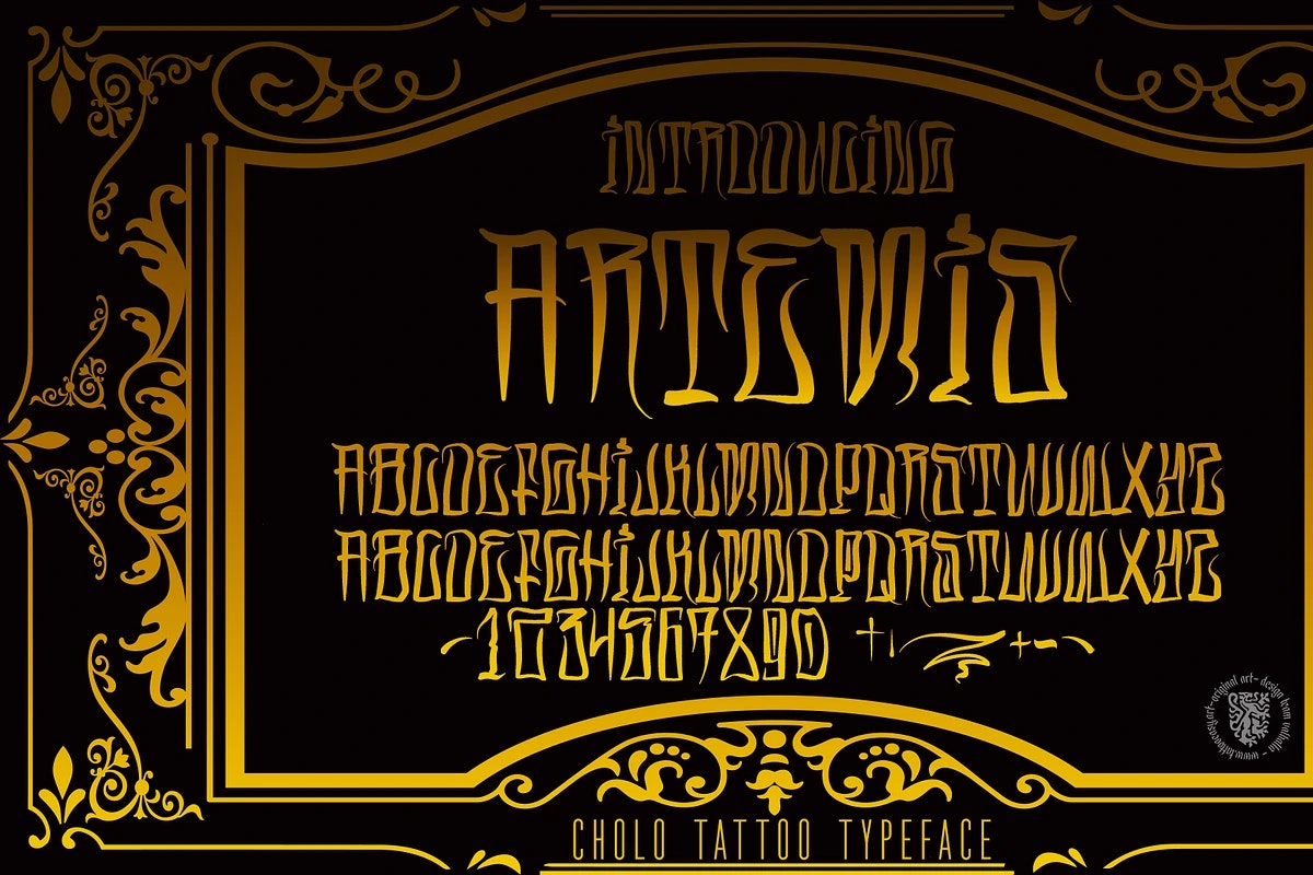 Artemis, Cholo Typeface