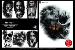Horror vol.1 - Procreate & Png files ~ 100+ unique horror designs, custom made reference bundle for Procreate image 10 Procreate & Png files ~ 100+ unique horror designs, custom made reference bundle