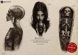 Horror vol.1 - Procreate & Png files ~ 100+ unique horror designs, custom made reference bundle for Procreate image 10 Procreate & Png files ~ 100+ unique horror designs, custom made reference bundle