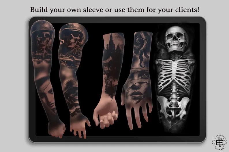 Horror vol.1 - Procreate & Png files ~ 100+ unique horror designs, custom made reference bundle for Procreate image 10 Procreate & Png files ~ 100+ unique horror designs, custom made reference bundle