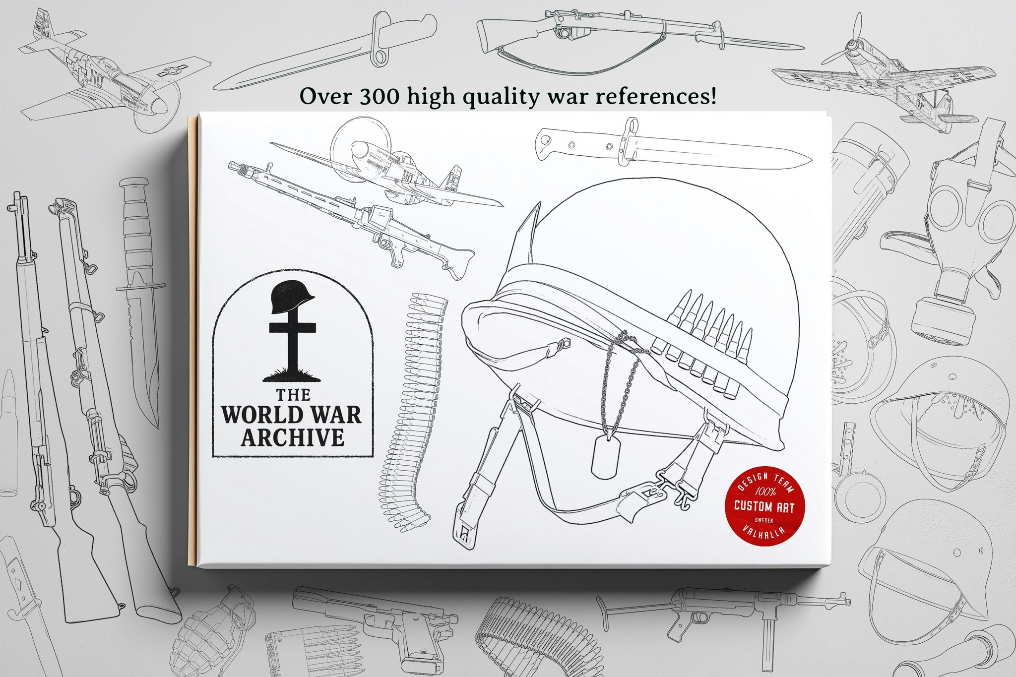 Procreate / World War archive, custom made design kit, war reference folder for artists, 360+ references, high quality art
