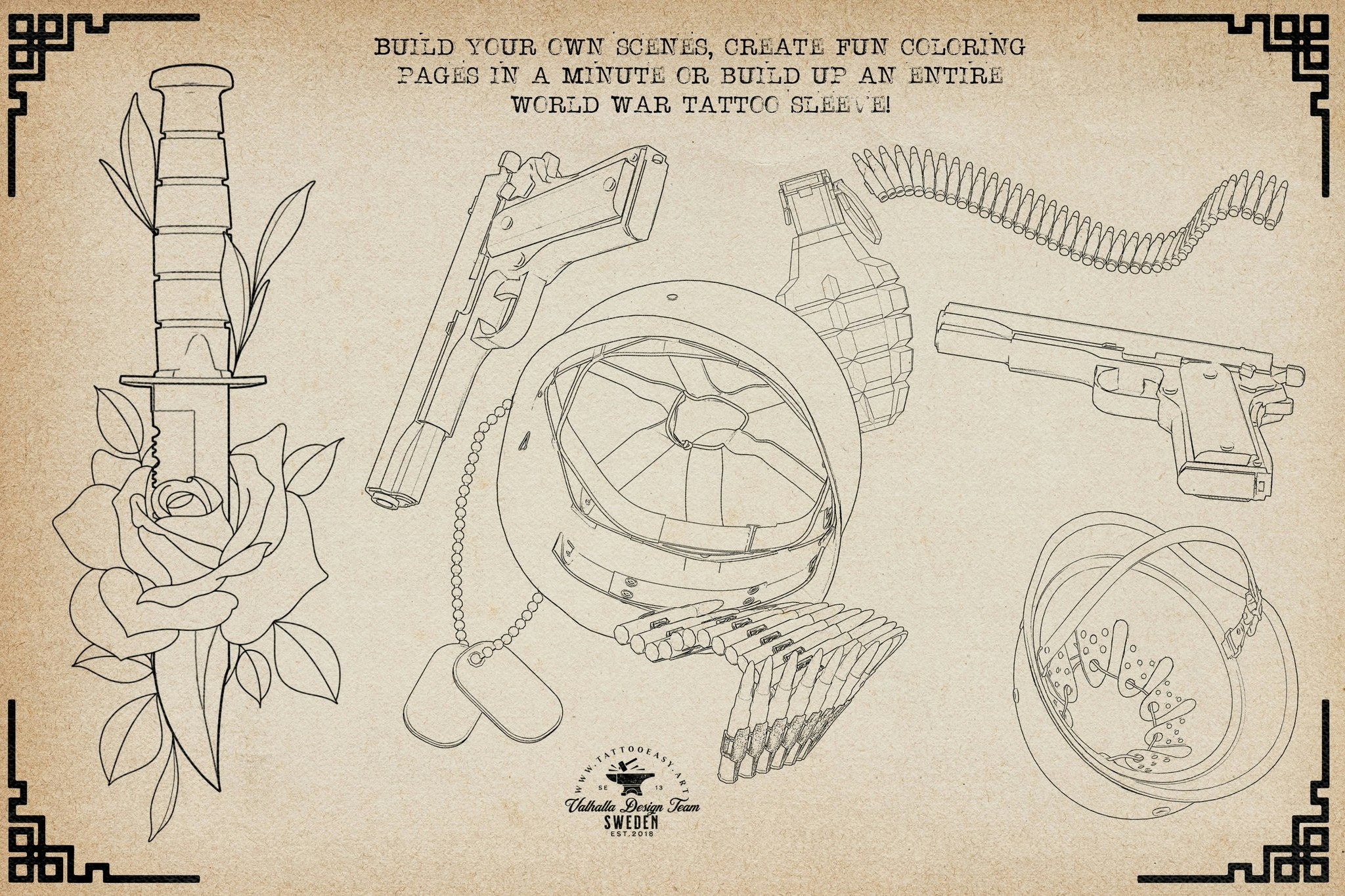 Procreate / World War archive, custom made design kit, war reference folder for artists, 360+ references, high quality art