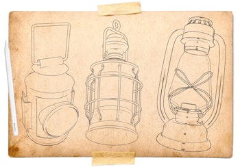 Lamps, Torches, Fire, smoke, candles, decoration and stuff for Procreate, 150~200 elements, The fire design kit