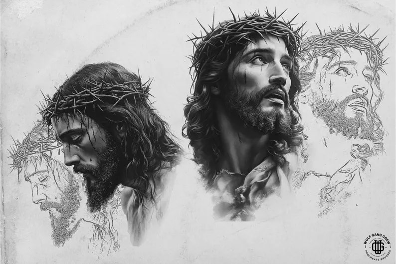 Procreate / Religious Tattoo reference kit, Set 1, 100+ unique religious references, stencils & background design kit, quality custom art