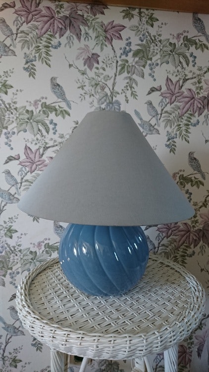 Bordslampa klot blå