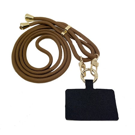 Mobilband brun/guld