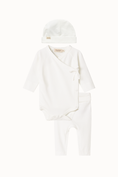 MarMar Copenhagen - Newborn Set med mössa - Gentle White