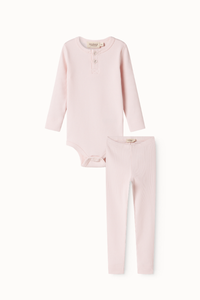 MarMar Copenhagen - Ribbat Set body & byxa - Pink