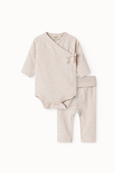 MarMar Copenhagen - Newborn Set body & byxa- Light Beige