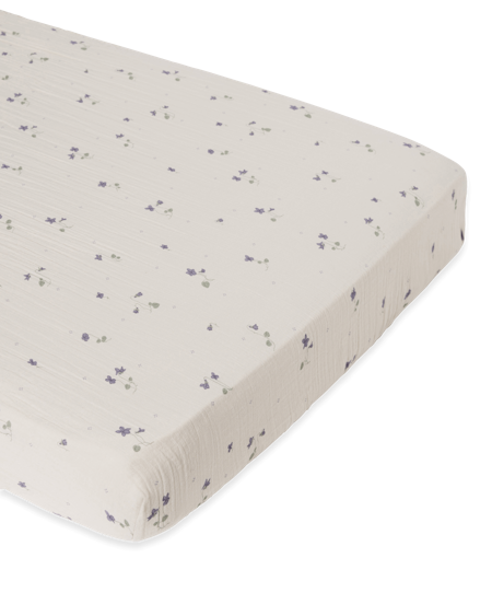 Garbo&Friends - Muslin Fitted Sheet Junior 60x120 - Viola
