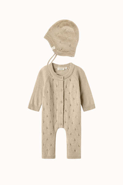 Lil'Atelier - Knit Set onesie & mössa