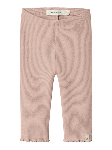 Lil'Atelier - Slim Rib Baby Leggings - Cameo Rose
