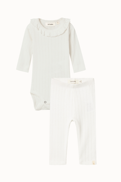 Lil'Atelier - Slim Baby Set body & byxa - Coconut Milk