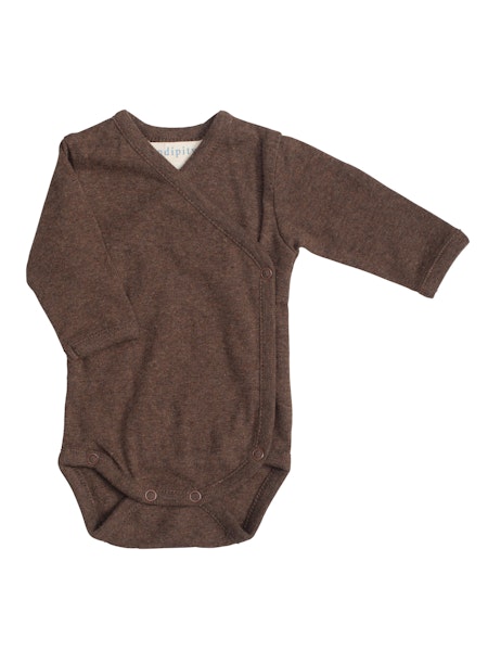 Serendipity Organics - Newborn Set body & byxa Solid - Chestnut Melange