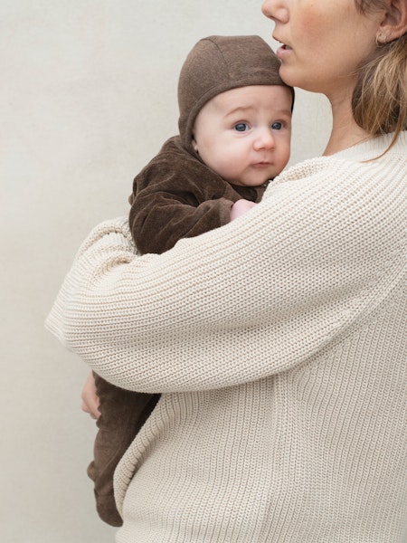 Serendipity Organics - Newborn Set mössa, body & byxa Solid - Chestnut Melange