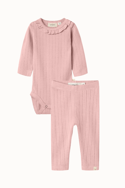Lil'Atelier - Slim Baby Set body & byxa - Misty Rose