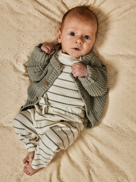 Lil'Atelier - Baby Set body & byxa - Grey Coconut Milk