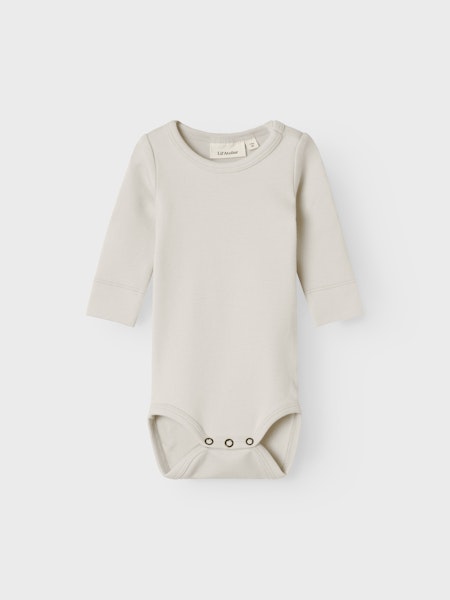 Lil'Atelier - Baby Set Slim Solid body & Knit byxa - Turtledove