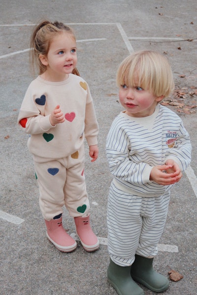 Konges Sløjd - Set Lou Terry Sweat Shirt & Pants - Multi Heart