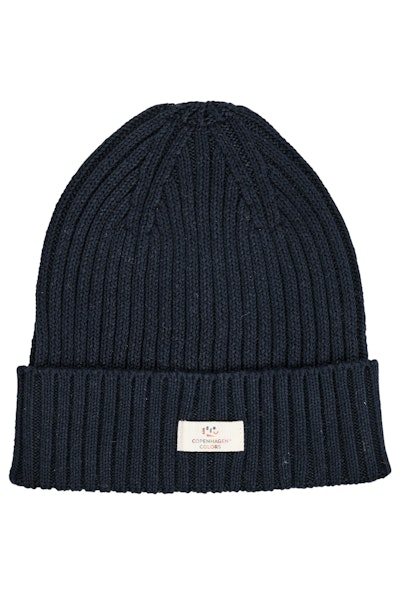 Copenhagen Colors - Classic Beanie Cotton Knitted - Navy