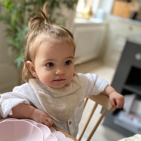 Jack o Juno - Pom Pom Textile Bib - Sand