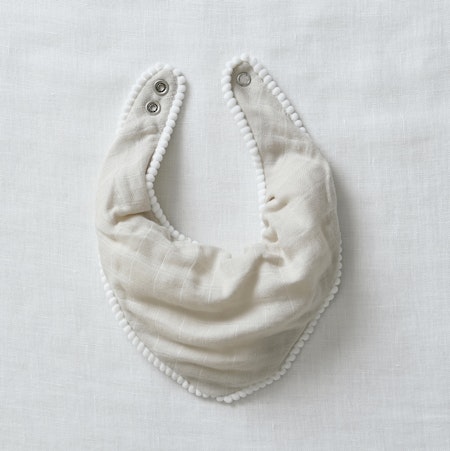 Jack o Juno - Pom Pom Textile Bib - Sand