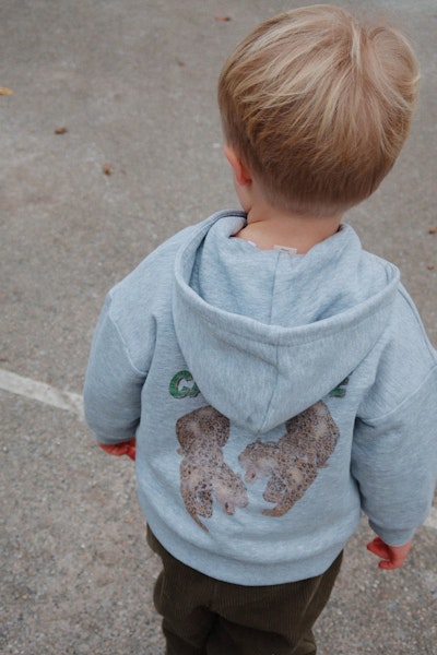 Konges Sløjd- Set Lou Sweat Zip Hood & Pants - Grey Melange
