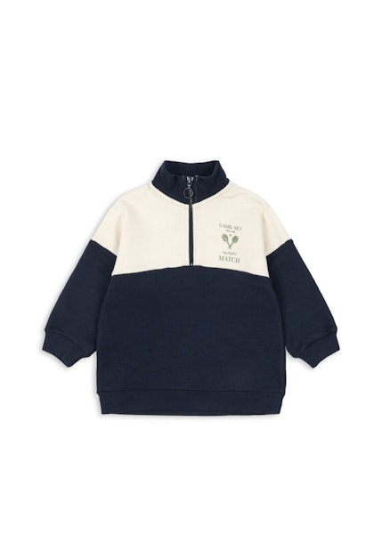 Konges Sløjd - Loupy Lou Half Zip Sweat - Total Eclipse