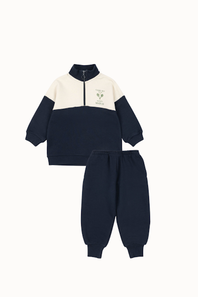 Konges Sløjd - Set Loupy Lou Sweat Half Zip & Pants - Total Ecplise