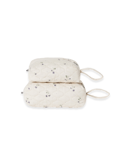 Garbo&Friends - Satin Quilted Toiletry Bag Small - Viola