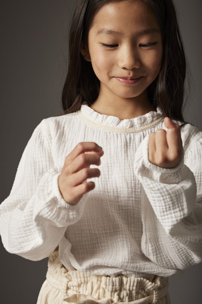 Cozmo - Sarak Soft Textured Cotton Blouse - White