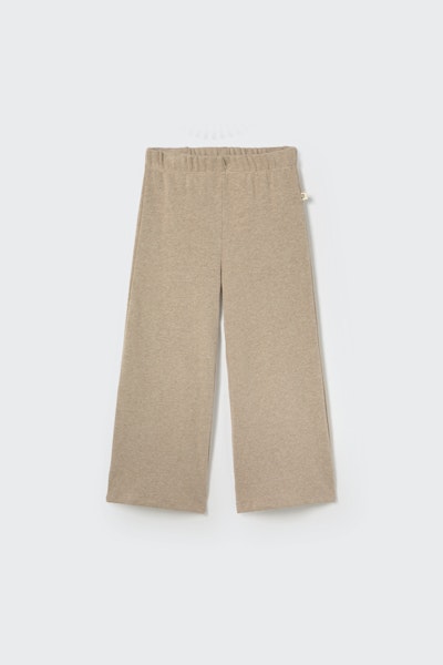 Cozmo - Elenak Soft Brushed Knit Wide Pants - Stone