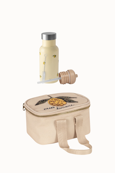 Konges Sløjd - Presentkit Mini Thermo Lunch Bag & Thermo Bottle - Lemon