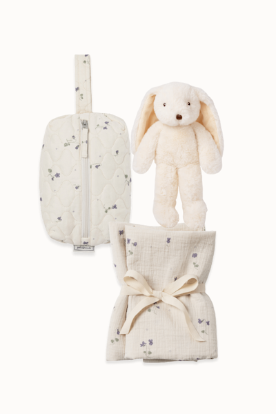 Presentkit - Mini Svea, Toiletry Bag Small & 2st Muslin Blankets Viola