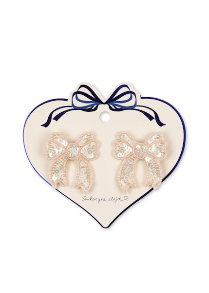 Konges Sløjd - 2 pack Sequin Bow Hair Clip - Cameo Rose