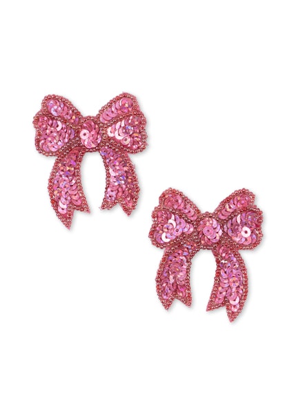 Konges Slojd - 2 pack Sequin Bow Hair Clip - Rapture Rose