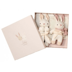 Presentförpackning snuttefilt & skallra creme