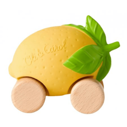 Citron på hjul babyleksak gummi