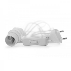 Kabel/Elupphäng 5m vit med brytare