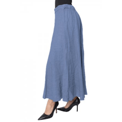 Linnekjol Luna 36-40 blu denim