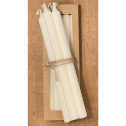 Kronljus räfflade stearinljus vita 28 cm