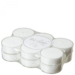 Stora värmeljus i plastkopp 12-pack 8h brinntid