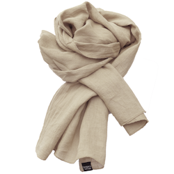 Linnesjal linnehalsduk naturbeige 100% lin 45x220 cm