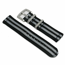 Seat Belt Strap 2-delt Sort/grå